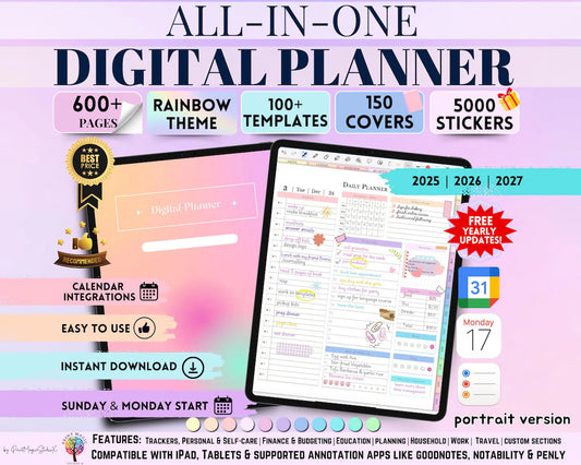All in One Digital Planner 2025-2027