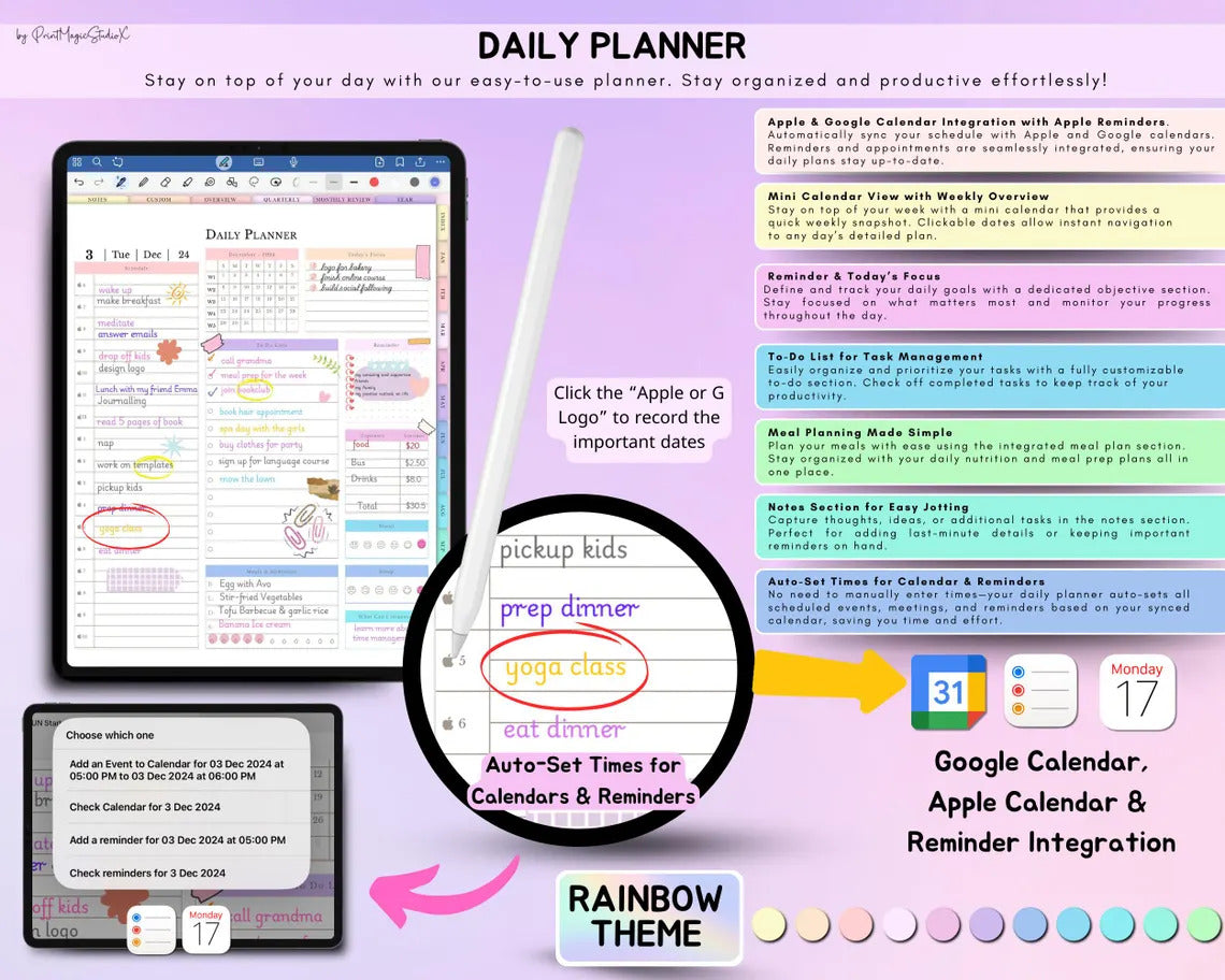 All in One Digital Planner Undated