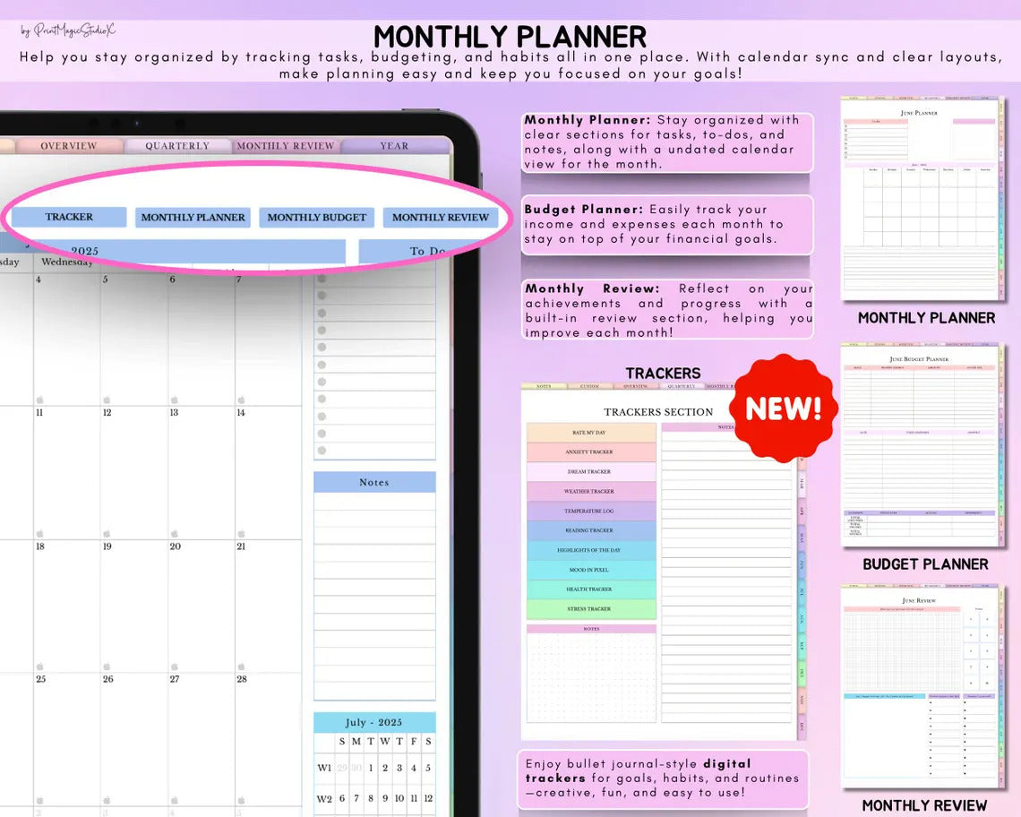 All in One Digital Planner Undated