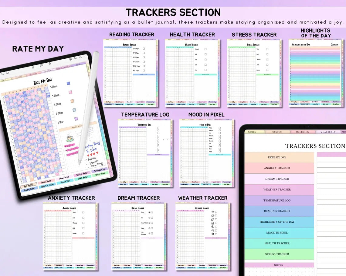 All in One Digital Planner Undated
