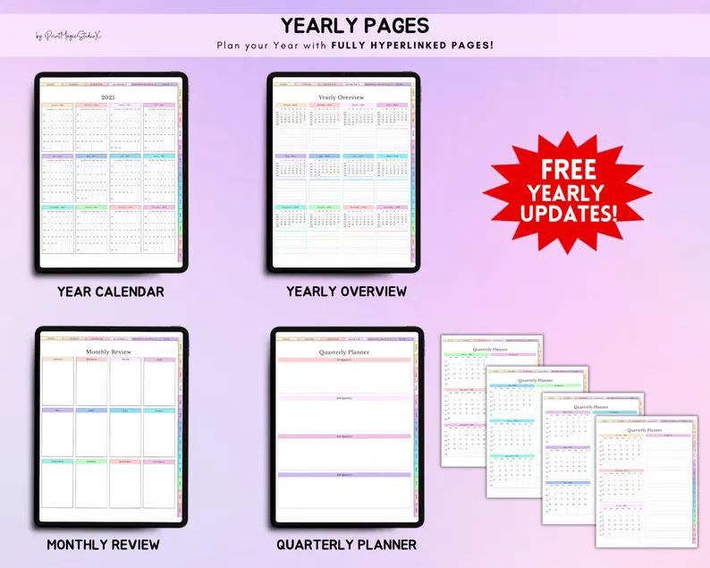 All in One Digital Planner Undated