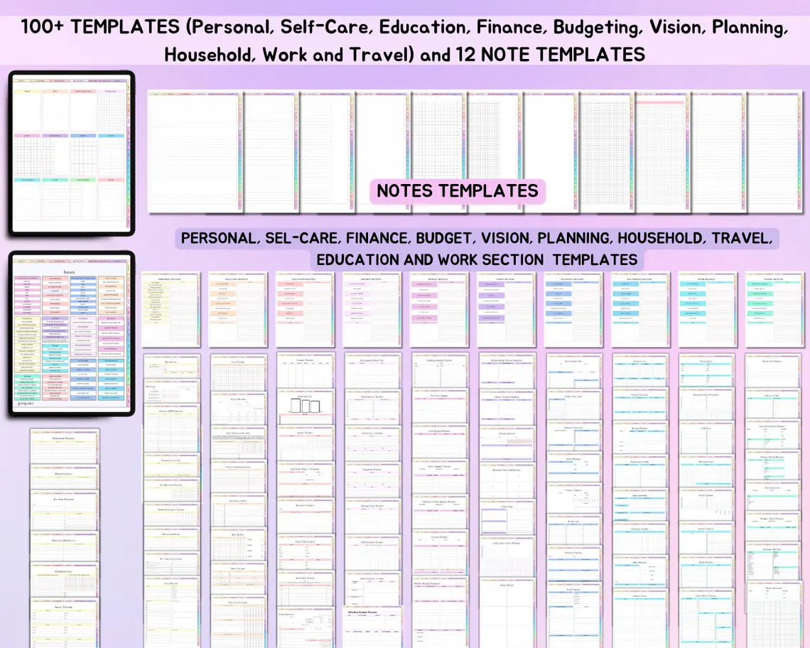 All in One Digital Planner Undated